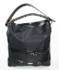 Wholesale large size genuine leather black handbags