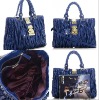 Wholesale women brand leather purple tote bags