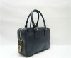 Wholesale women design genuine leather blue handbag