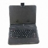 Wireless keyboard 7 inch case tablet made of leather