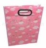 With die cutting handles non woven laminated bag for girls