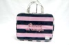 With handle zebra print laptop bag