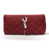 Women Rhinestone Notch Clutch Handbag Evening Bag