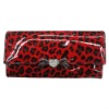 Women Wallet Leopard PU Enamel Leather