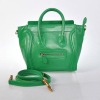 Women designer green genuine leather handbags
