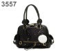 Women elegent design black leather security bags