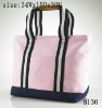 Women's design pink large canvas zipper hand bags