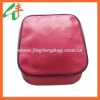 Women's pu cube cosmetic bag with handle