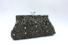 Womens Shining Party Black Luxury Clutch Shoulder Evening Bag Purse Handbags