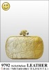 Womens gradient yellow sheepskin evening bags