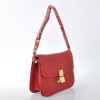 Womens leather adjustable red hand bags