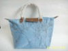 Womens light blue popular design tote bags