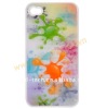 Wonderful 3D Style Splash Of Color Plastic Back Skin Cover For iPhone 4G