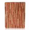 Wood grain leather case for ipad 2 with stand function