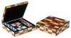 Wooden Chip Case with Poker Chips