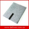 Wool Felt iPAD Sleeve case with pu leather strap