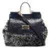Woolen,leather women handbags