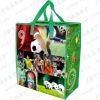 Worldcup print zip pp shopping bags