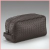 Woven Leather Wash Bag