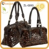 Woven Leopard Satchel