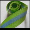Woven cotton tape with stripes in the middle