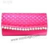 Woven material clutch evening bags WI-0476