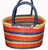 Woven shopping handbag