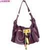 Wrinkle effect decoration shoulder bag leather A5003