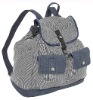 (XHF-BACKPACK-047) Stripe pattern leisure backpack