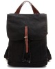 (XHF-BACKPACK-072) stylish black canvas lady backpack