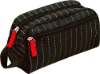 (XHF-COSMETIC-030) black microfiber cosmetic bag