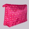 ( XHF-COSMETIC-044) satin cosmetic bag with dots print