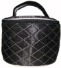 (XHF-COSMETIC-072) quilted satin cosmetic pouch