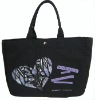 (XHF-LADY-104) durable black canvas tote bag