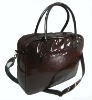 (XHF-LADY-139) brown color glossy pu lady bag