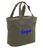 (XHF-LADY-173) army green canvas lady handbag