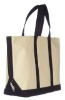 (XHF-SHOPPING-007) webbing handle canvas shopping bag