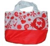 (XHF-SHOPPING-010) printed lady shopping bag can be fold as a small pouch