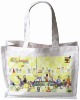 (XHF-SHOPPING-019) flower printing canvas shopping bags