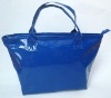 (XHF-SHOPPING-022) glossy pvc shopping tote with zip closure