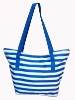 (XHF-SHOPPING-023) strip print shopping tote