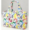 (XHF-SHOPPING-039) printed canvas lady shopping bag