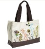 (XHF-SHOPPING-093) embroidered canvas shopping bag