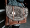 Xmas Hot sell sexy Fashion Trend PU leather fur Women Shoulder bag hobo Handbags L164