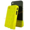 Yellow Circle Concave Detachable Hard Skin Case Plastic Cover For iPhone 4