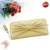 Yellow Cute Bowknot Zippered Long Women Clutch Wallet Purse Bag