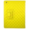 Yellow Diamond Leather Skin Case Cover For iPad 2