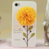 Yellow Flower Design Hard Shell Protect Cover For iPhone 4 4S