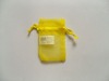 Yellow Mini Organza  gift Bag