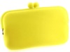 Yellow Silicone Cosmetic Pouch, Cell Phone Case